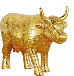 CowParade - Mira Moo Gold (medium resin)