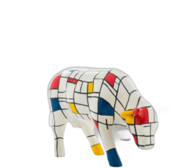 CowParade - Moondrian (medium ceramic)