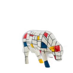 CowParade - Moondrian (medium ceramic)