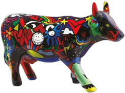 CowParade - Moosy in The Sky with Diamonds (medium ceramic)