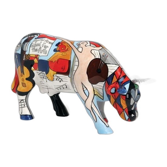 CowParade - Picowso´s School for the Arts (medium ceramic)