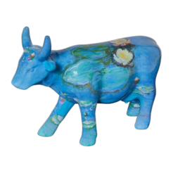 CowParade - Water Lilies (medium ceramic)