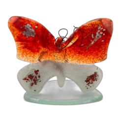 Efrosini - Glazen Vlinder – Wit en Rood