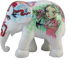 Elephant Parade - He Who Walks with Silver on the full Moon 15cm