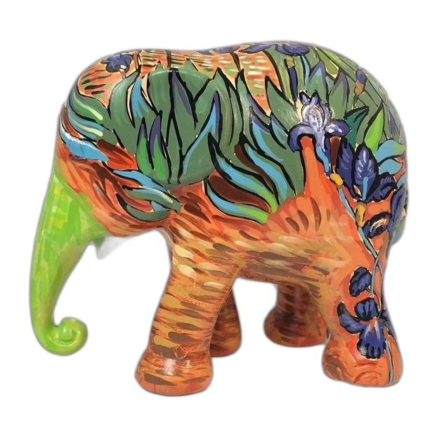 Elephant Parade - Irises van Gogh 15cm