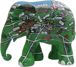 Elephant Parade - Mappa Milano 20cm
