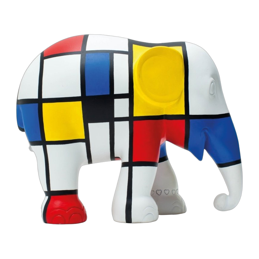 Elephant Parade - Hommage to Mondriaan 20cm
