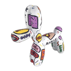 Juliarte - Balloon Dog – White Pat Pop