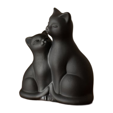 Keramische Katten (Zwart)