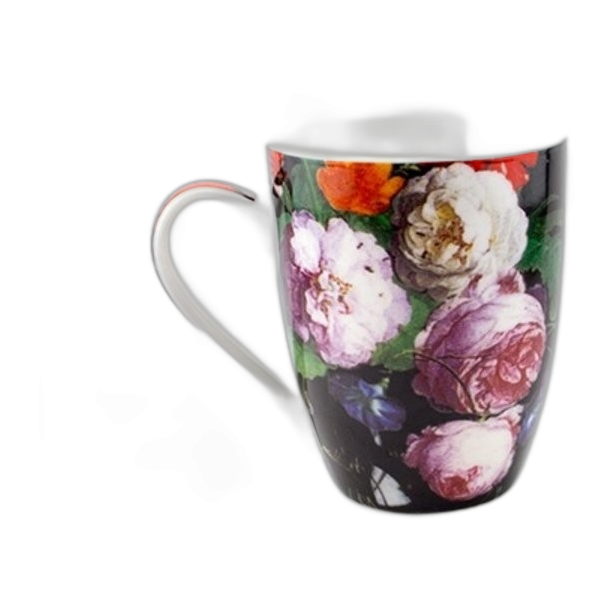 Mok in Doosje, De Heem, Bloemstilleven