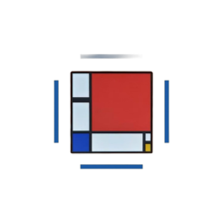 Mondriaan PVC Magneet