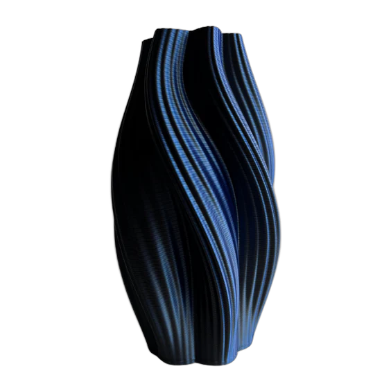Multicolor Vaas “Hot Ice Cream” (blauw/paars/zwart) 25cm