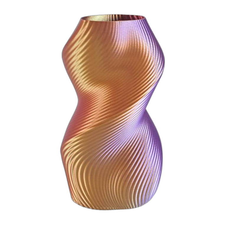 Multicolor Vaas “Siluet” (paars/goud/rood) 20cm
