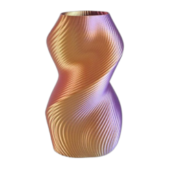 Multicolor Vaas “Siluet” (paars/goud/rood) 25cm