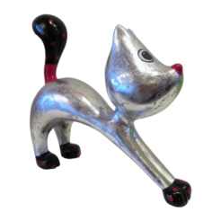 Niloc Pagen - Stretching Cat Hillie Large – Silver