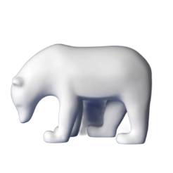 Pompon “Ours Brun” (wit)