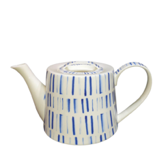 Theepot Blauwe strepen