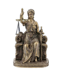Vrouwe Justitia Zittend