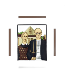 Wood – American Gothic PVC Magneet