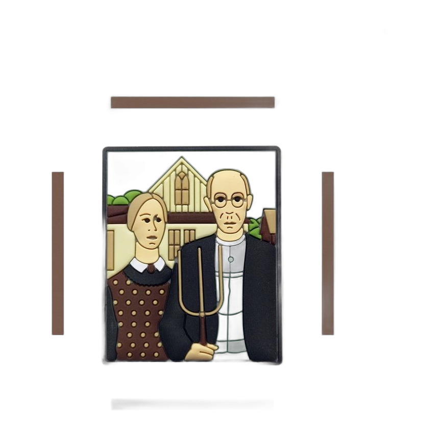 Wood – American Gothic PVC Magneet