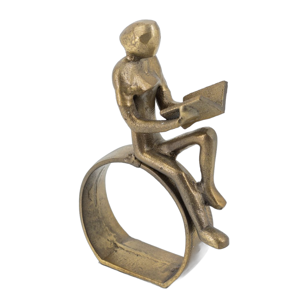 Zittende lezer Goud