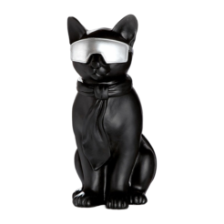 Zittende Zwarte Kat Figurine “Hero Cat”