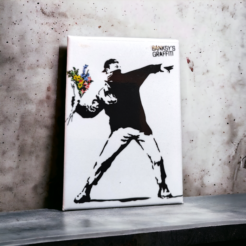 Banksy koelkastmagneet 78 x 53 mm - The Flowerthrower